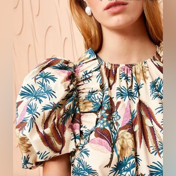 Ulla Johnson Marcelyn Puff Sleeve Blouse, NWT, 6 - Picture 3 of 9